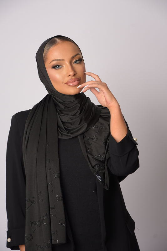 SATIN JERSEY BLACK