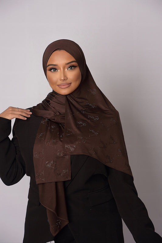 JERSEY SATIN BROWN
